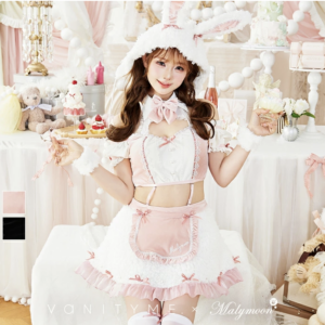 ★楽天★もこもこうさ耳フードがかわいいバニーコスチューム♪